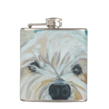 Westie Dog Flask