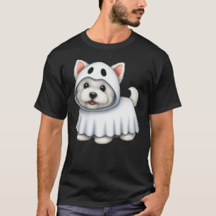 Westie Dog Halloween Costume Ghost West Highland T T-Shirt