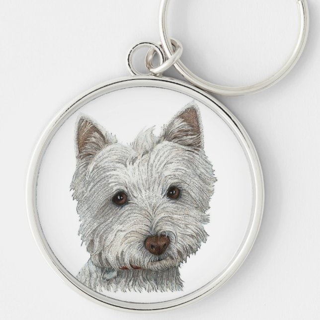 Westie dog key ring (Front)