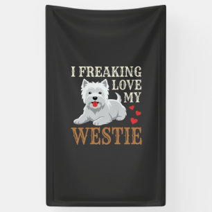 Westie Dog Love Typography Banner