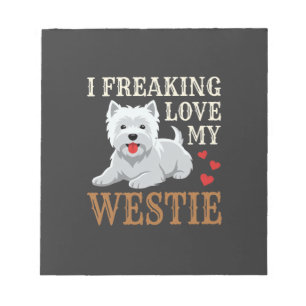 Westie Dog Love Typography Notepad