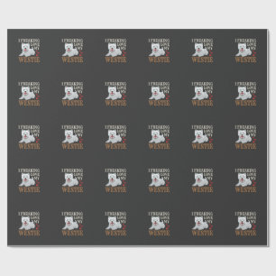 Westie Dog Love Typography Wrapping Paper