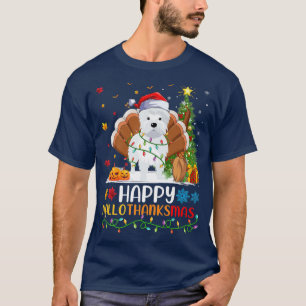 Westie Dog Lover Funny Happy Westie HelloThanksMas T-Shirt