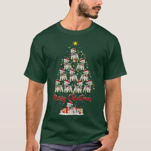 Westie Dog Lover Xmas Matching Santa Westie Christ T-Shirt