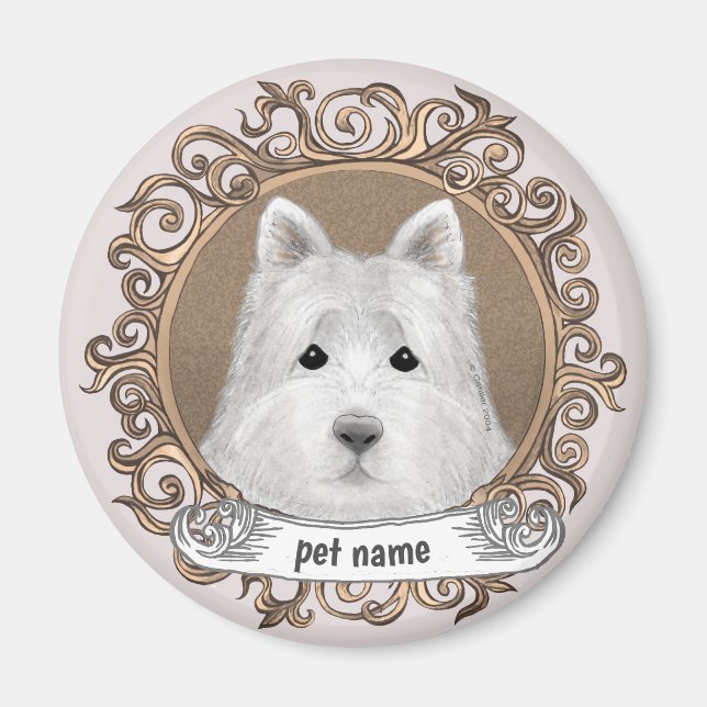 Westie Dog  Magnet (Front)