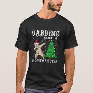 Westie Dog Santa Hat Dabbing Around the Christmas T-Shirt