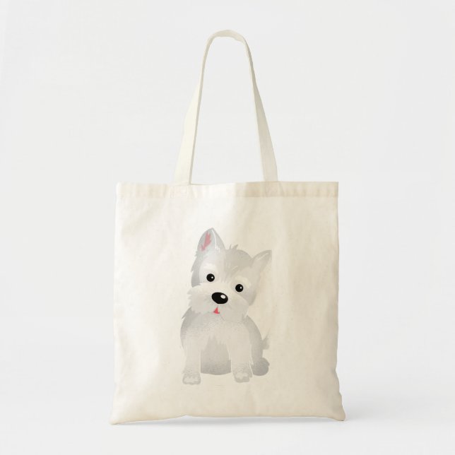 Westie dog tote bag (Front)