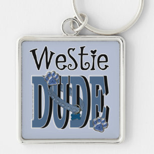 Westie DUDE Key Ring