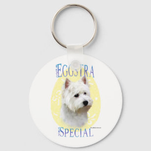 Westie Eggstra Special Keychain