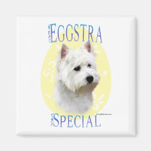 Westie Eggstra Special - Magnet