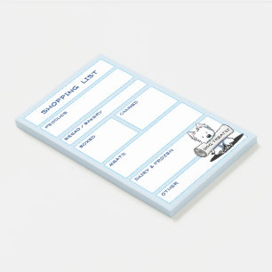 Westie Fan Organised Grocery List Post-its Post-it Notes