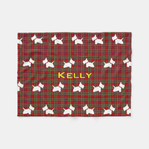 Westie Fleece Blanket