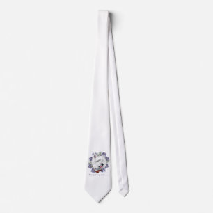 Westie Forget Me Not Tie