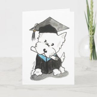 Westie Graduation Card