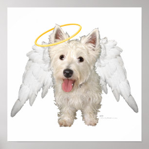 Westie Guardian Angels Poster