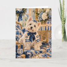 Westie Hanukkah Card