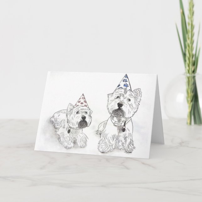 Westie Happy Birthday Card (Front)