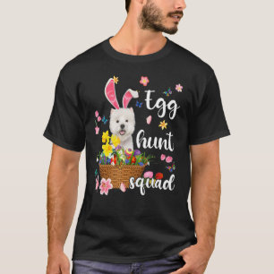 Westie Happy Easter Day Easter Colourful Egg Hunt T-Shirt