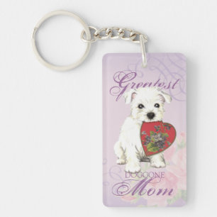 Westie Heart Mum Key Ring