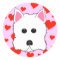 Westie Hearts Stickers