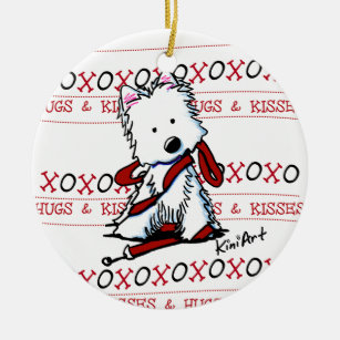 Westie Hugs & Kisses Ornament