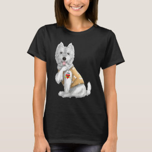 Westie I Love Mum Tattoo Dog  Funny Mother's Day T-Shirt