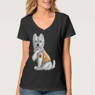 Westie I Love Mum Tattoo Dog Funny Mother's Day T-Shirt