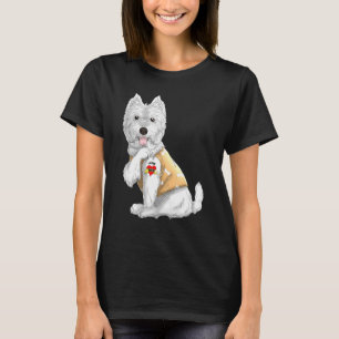 Westie I Love Mum Tattoo Dog Shirt Funny Mothers D