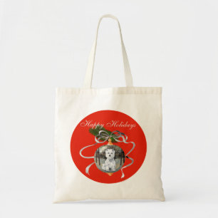 Westie in a Holiday Ornament Tote Bag