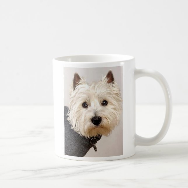 Westie in Sweater on a Mug (Right)