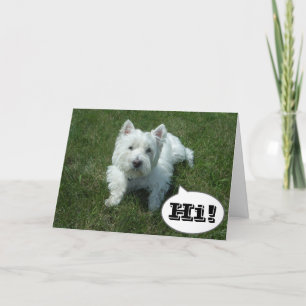 Westie in the Grass Photo Greeting Card