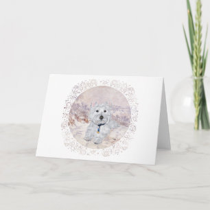 Westie in Winter Holiday Card