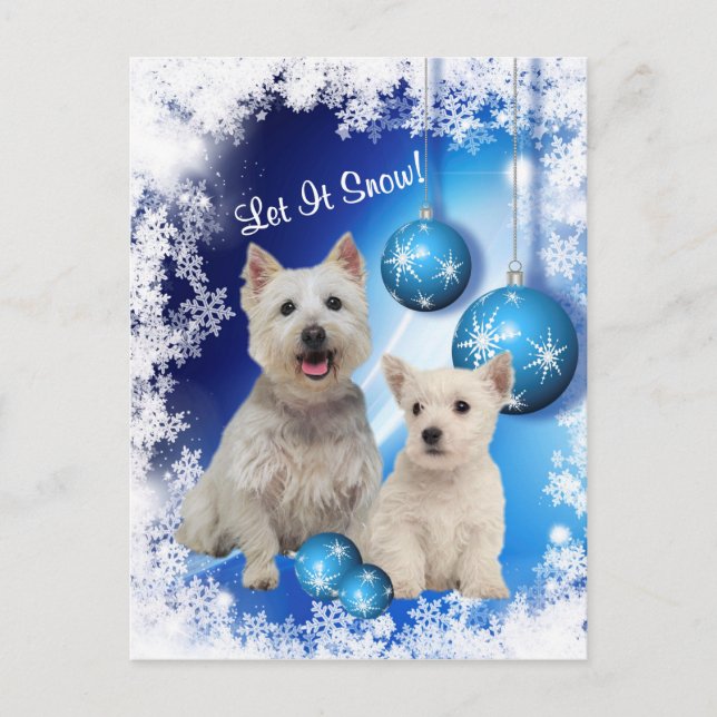 Westie Let It Snow Holiday Greeting (Front)