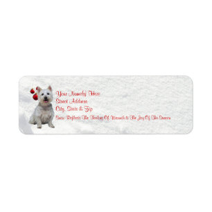 Westie Let It Snow! Return Address Labels #2