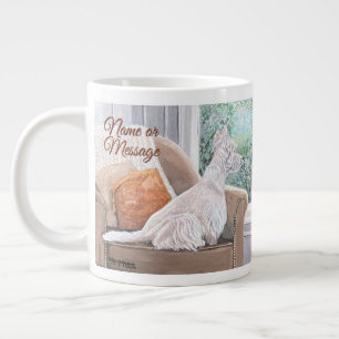 Westie Looking Out a Window Large Coffee Mug