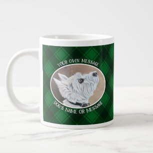 Westie Looking Up Profile B Large Coffee Mug