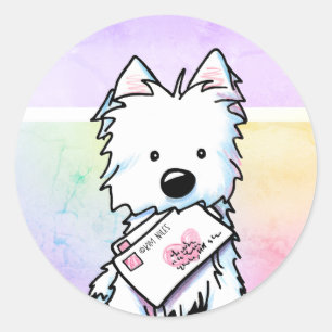 Westie Love Letters Stickers