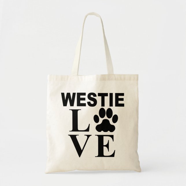 Westie Love Tote Bag (Front)