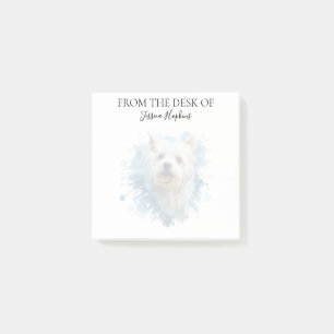 Westie Lover Monogrammed Dog  Post-it Notes