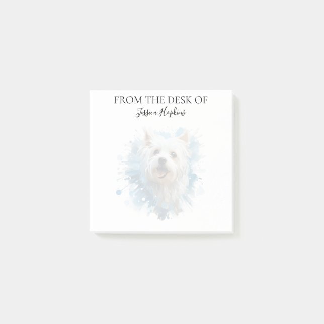 Westie Lover Monogrammed Dog  Post-it Notes (Front)