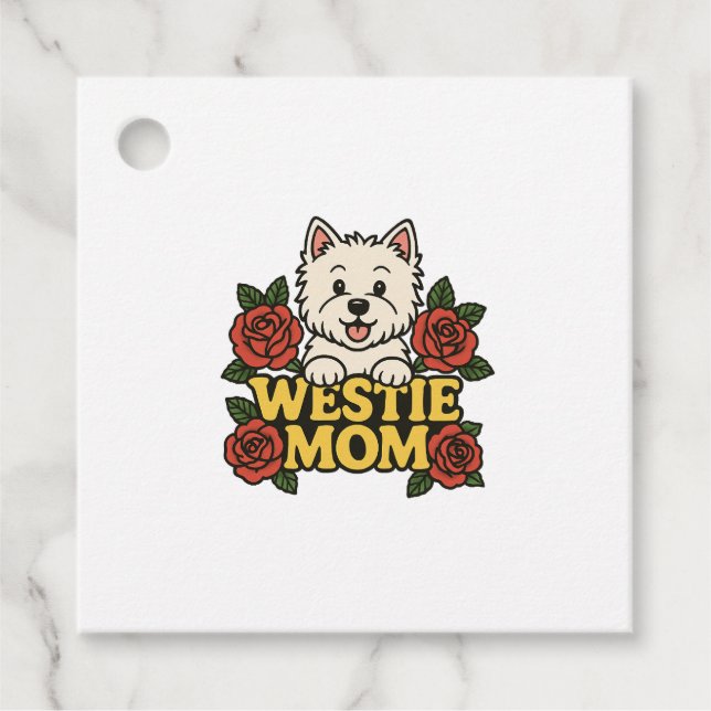 Westie Mom Favour Tags (Front)