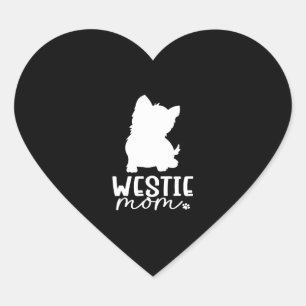 Westie Mom  Heart Sticker