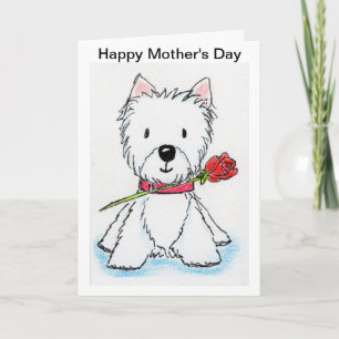 Westie Mother's Day card mom nana mommy