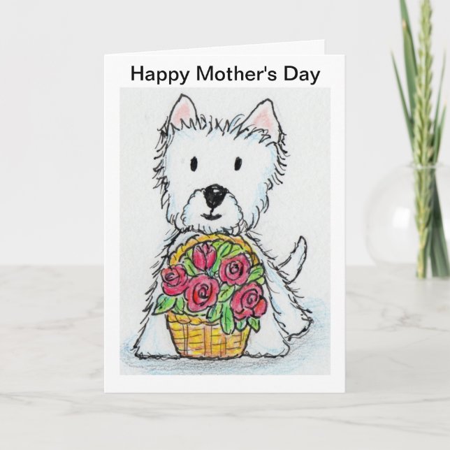 Westie Mother's Day card mum nana (Front)