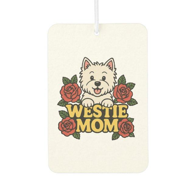 Westie Mum Car Air Freshener (Front)