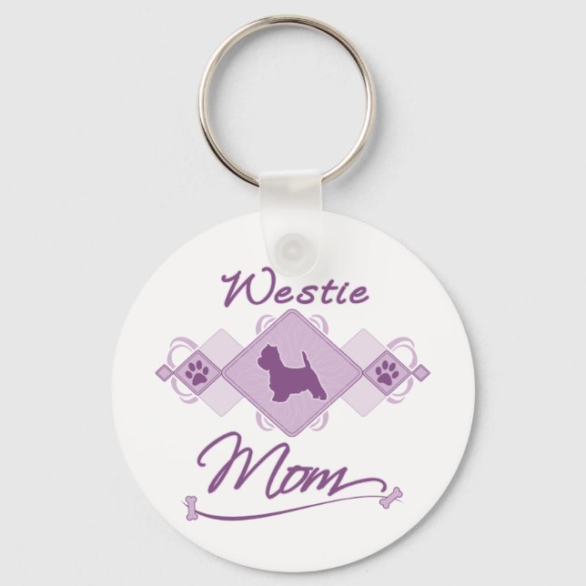Westie Mum Key Ring (Front)