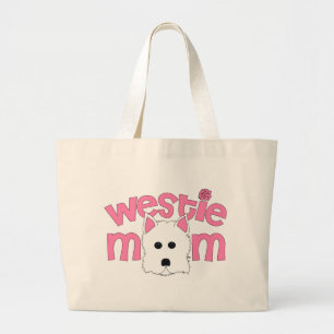 Westie Mum Large Tote Bag