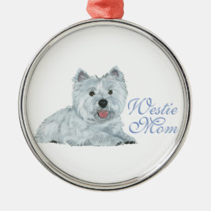 Westie Mum Metal Tree Decoration
