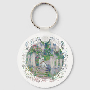 Westie on Guard Key Ring