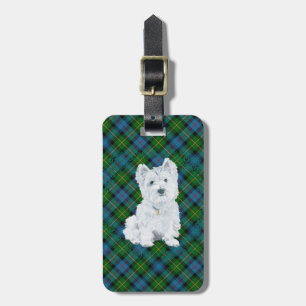 Westie on Tartan Luggage Tag